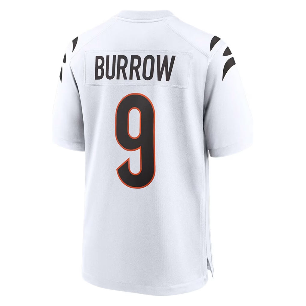 C.Bengals #9 Joe Burrow Player White Home Game Gdoa Stitched Jerseys