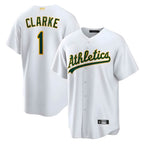 Athletics #1 Denzel Clarke player White Home 2026 Official Stitched Jersey