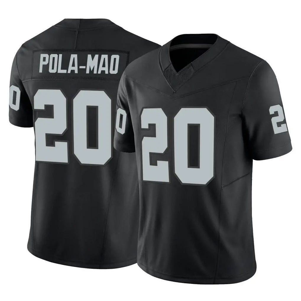 LV.Raiders #20 Isaiah Pola-Mao Player Black Limited Vapor F.U.S.E. Home Game Gdoa Stitched Jerseys