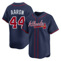 A.Braves #44 Hank Aaron Player Navy Limited Home Game Gdoa Stitched Jerseys