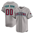 Custom A.Diamondbacks Gray Limtied Home Game Any name & number Gdoa Stitched Jerseys