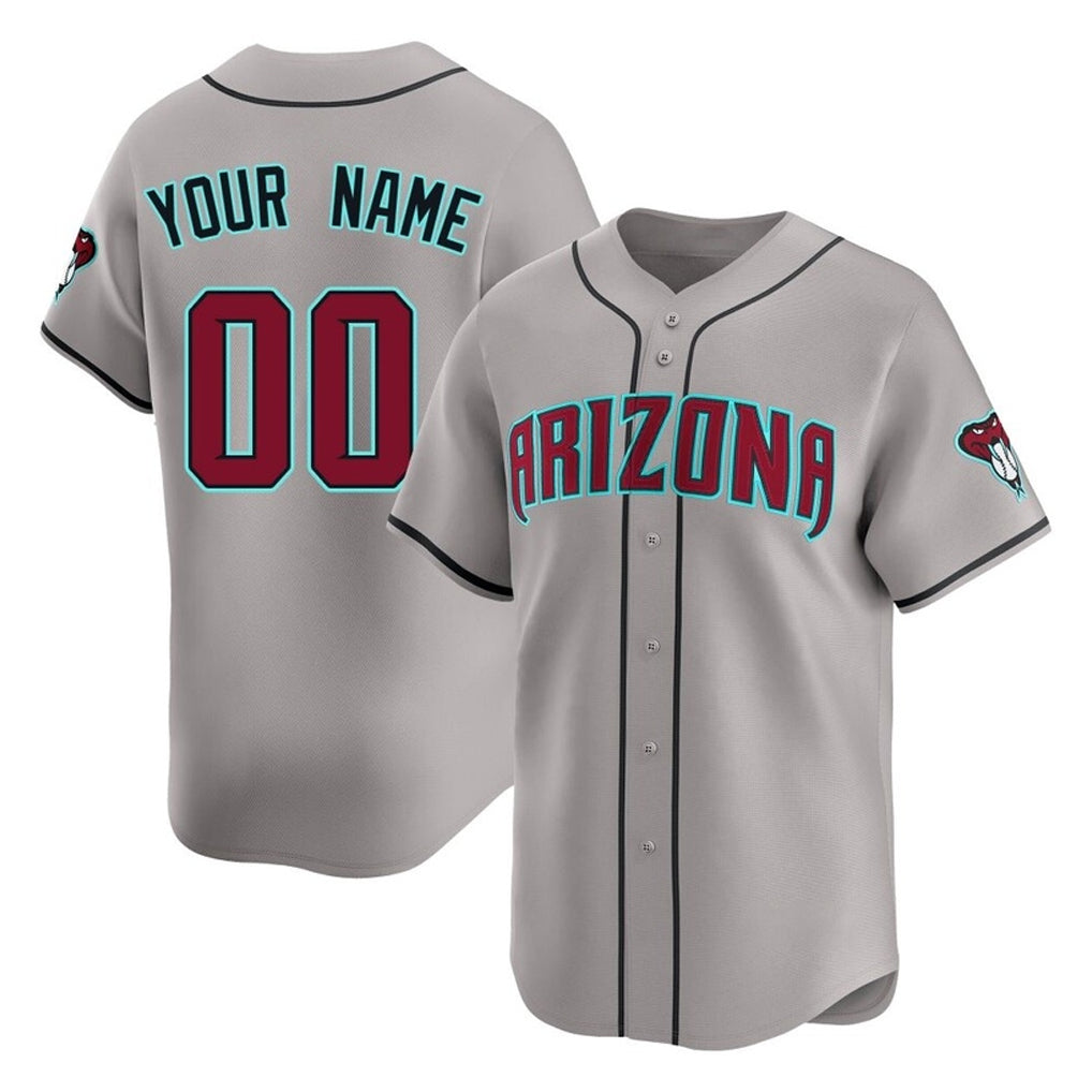 Custom A.Diamondbacks Gray Limtied Home Game Any name & number Gdoa Stitched Jerseys