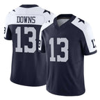 D.Cowboys #13 Caleb Downs Player Navy-White Limited Alternate Vapor F.U.S.E. Home Game Gdoa Stitched Jerseys