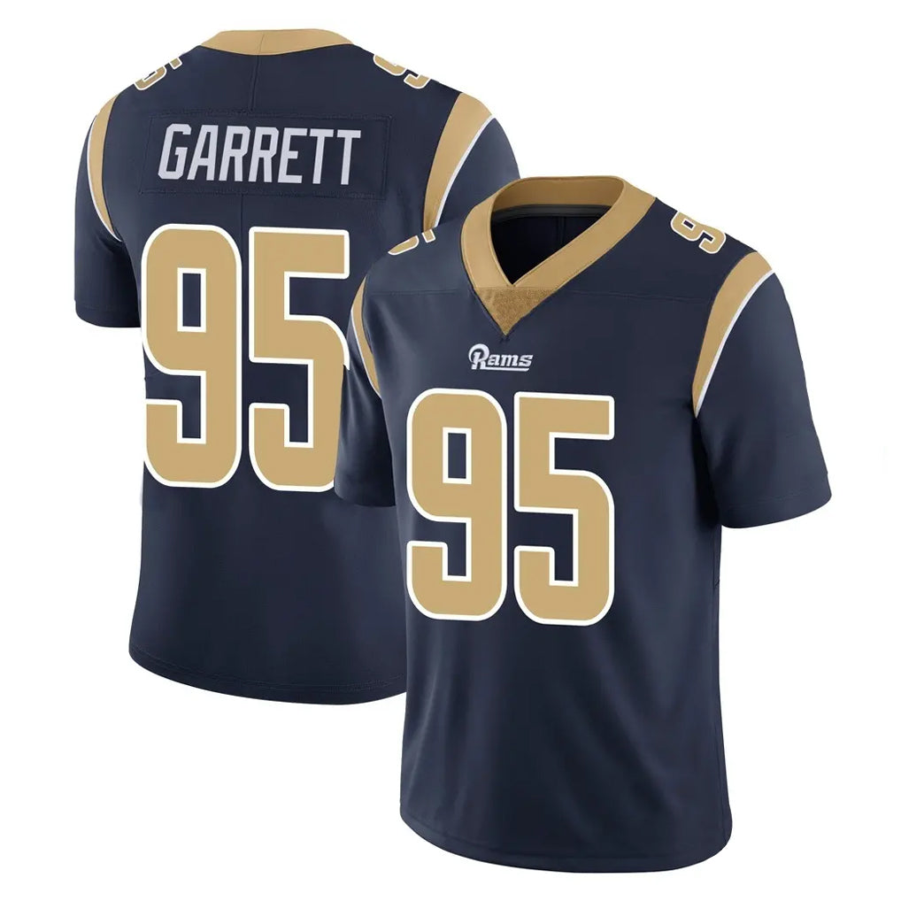 LA.Rams #95 Myles Garrett Player Navy Limited Vapor Untouchable Home Game Gdoa Stitched Jerseys