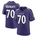 B.Ravens #70 Roger Rosengarten Player Purple Limited Home Game Gdoa Stitched Jerseys