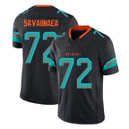 M.Dolphins #72 Jonah Savaiinaea Player Black Limited Pitch Rivalries Collection Home Game Gdoa Stitched Jerseys