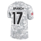 A.Falcons #17 Zachariah Branch Player Arctic Camo Salute to Service Limited Gdoa Stitched Jerseys