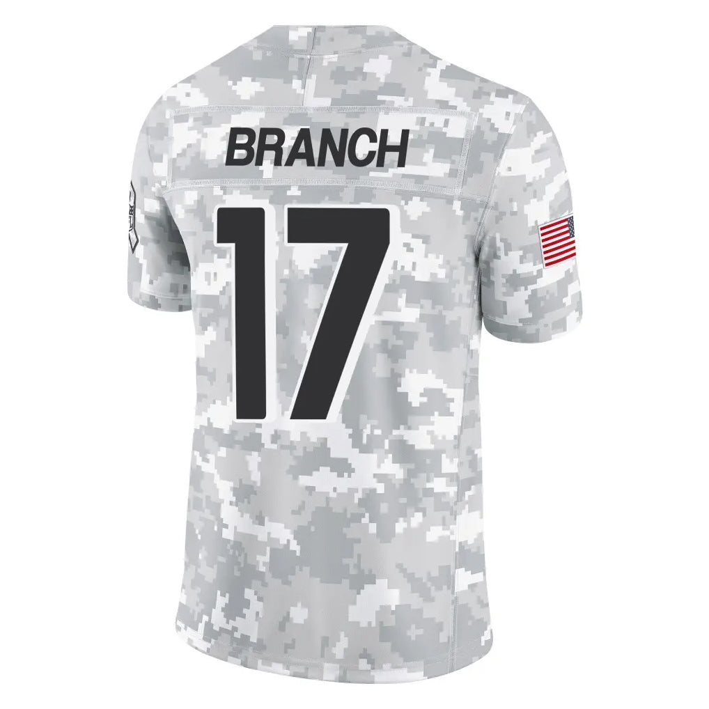 A.Falcons #17 Zachariah Branch Player Arctic Camo Salute to Service Limited Gdoa Stitched Jerseys