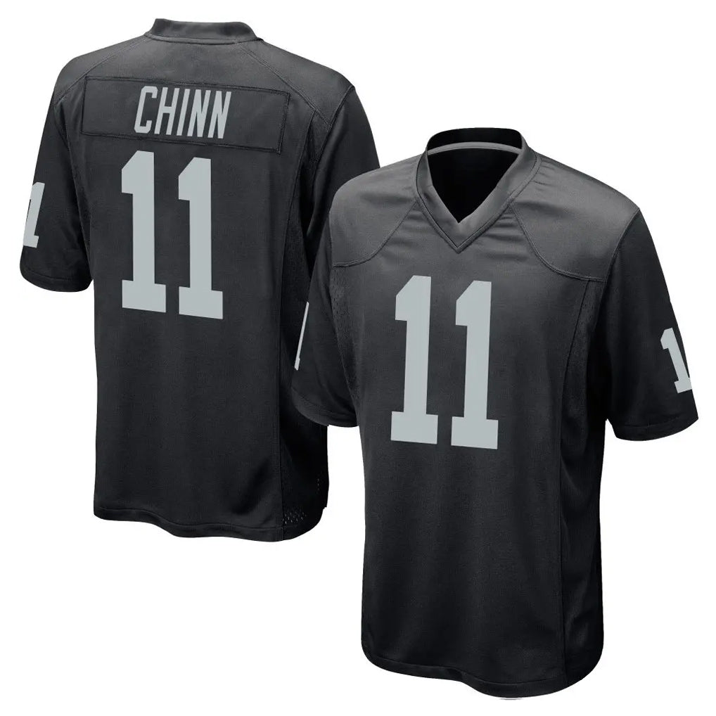 LV.Raiders #11 Jeremy Chinn Player Black Home Game Gdoa Stitched Jerseys