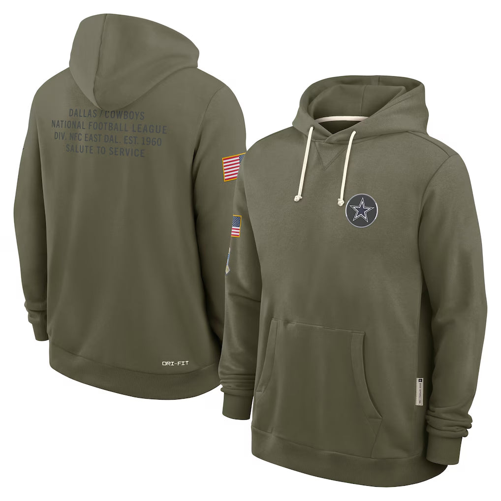 D.Cowboys ## Cowboys Blank Player Olive Salute to Service Pullover Hoodies Limited Gdoa Stitched Jerseys