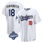 LA.Dodgers #18 Yoshinobu Yamamoto Player Gold White World Series Meet 2026 Collection Stadium Limited Fdoa Stitched Jerseys