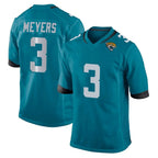 J.Jaguars #3 Jakobi Meyers Player Teal Home Game Gdoa Stitched Jerseys
