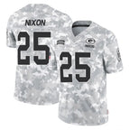 GB.Packers #25 Keisean Nixon Player Arctic Camo Salute To Service Limited Gdoa Stitched Jerseys