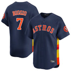 H.Astros #7 Craig Biggio Player Navy Home Limited Gdoa Stitched Jerseys