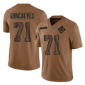 IN.Colts #71 Matt Goncalves Player Brown Salute To Service Limited Gdoa Stitched Jerseys