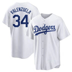 LA.Dodgers #34 Fernando Valenzuela Player White Game Home Fdoa Stitched Jerseys