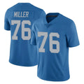 D.Lions #76 Blake Miller Player Blue Limited Throwback Vapor Untouchable Gdoa Stitched Jerseys
