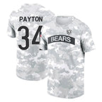 C.Bears #34 Walter Payton Player Arctic Camo Salute to Service Performance T-Shirt Limited Gdoa Stitched Jerseys