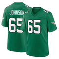 P.Eagles #65 Lane Johnson Player Green Kelly Alternate Home Game Gdoa Stitched Jerseys