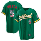 Athletics #5 Jacob Wilson Player Kelly Green USA 250 Fourth of July Home Game Gdoa250Ys Stitched Jerseys
