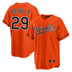 B.Orioles #29 Samuel Basallo Player Orange Home Game Gdoa Stitched Jerseys