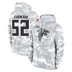 A.Falcons #52 Samson Ebukam Player Camo Arctic Salute to Service Hoodies Limited Gdoa Stitched Jerseys