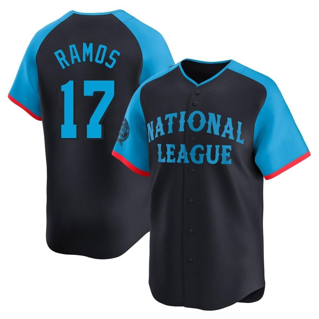 SF.Giants #17 Heliot Ramos Player Navy National League All-Star Home Limited Fdoa Stitched Jerseys
