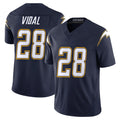 LA.Chargers #28 Kimani Vidal Player Navy Vapor F.U.S.E. Limited Home Game Gdoa Stitched Jerseys