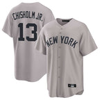 NY.Yankees #13 Jazz Chisholm Jr Player Gray Game Home Fdoa Stitched Jerseys