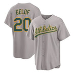 Athletics #20 Zack Gelof Player Gray Home Game Gdoa Stitched Jerseys