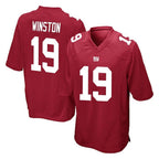 NY.Giants #19 Jameis Winston Player Red Home Game Gdoa Stitched Jerseys