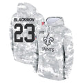 NO.Saints #23 Julian Blackmon Player Arctic Camo Salute to Service Pullover Hoodies Limited Game Gdoa Stitched Jerseys