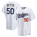 LA.Dodgers #50 Mookie Betts Player Gold White Collection Limited Home Fdoa Stitched Jerseys