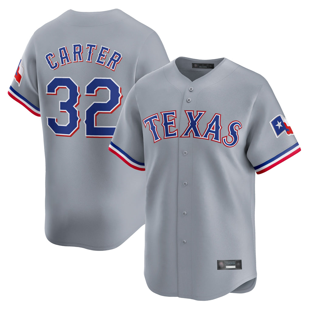 T.Rangers #32 Evan Carter Player Gray Home Limited Fdoa Stitched Jerseys