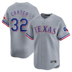 T.Rangers #32 Evan Carter Player Gray Home Limited Fdoa Stitched Jerseys