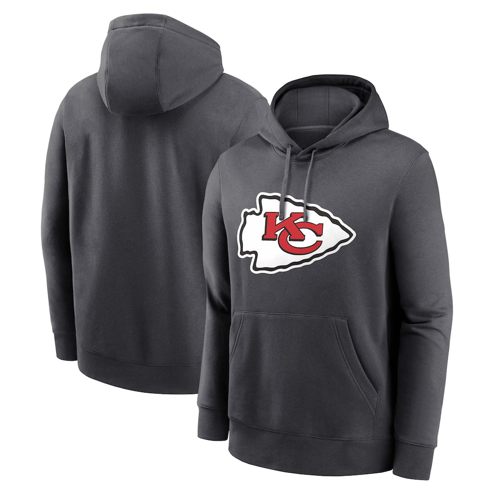KC.Chiefs ## Chiefs Blank Player Gray LoGo Pullover Hoodies Limited Gdoa Stitched Jerseys