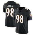 B.Ravens #98 Travis Jones Player Black Vapor Untouchable Limited Home Game Gdoa Stitched Jerseys