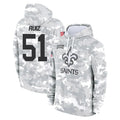 NO.Saints #51 Cesar Ruiz Player Arctic Camo Salute to Service Pullover Hoodies Limited Game Gdoa Stitched Jerseys