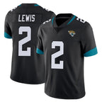 J.Jaguars #2 Jourdan Lewis Player Black Vapor Untouchable Limited Home Game Gdoa Stitched Jerseys