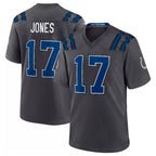 IN.Colts #17 Daniel Jones Player Anthracite 2026 Rivalries Collection Home Game Gdoa Stitched Jerseys