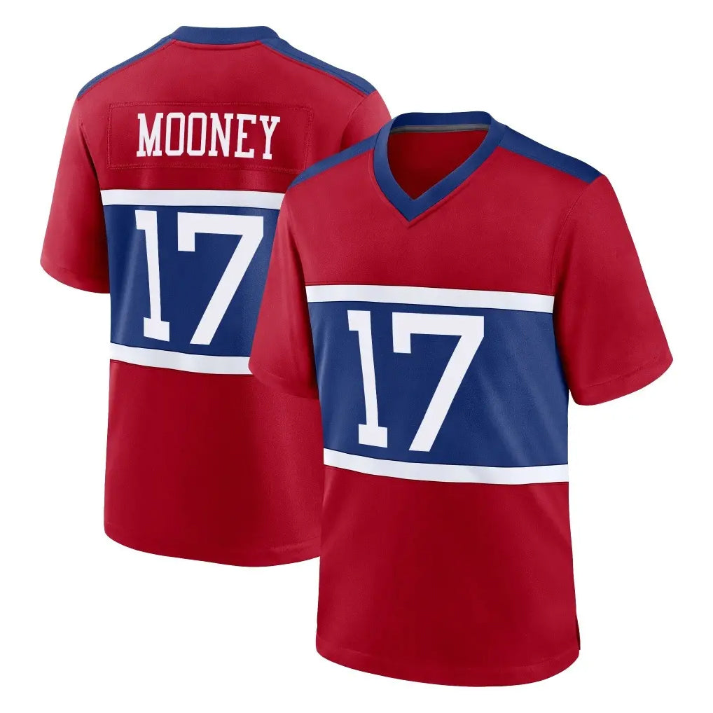 NY.Giants #17 Darnell Mooney Player Red Century Home Game Gdoa Stitched Jerseys
