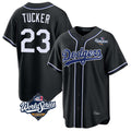 LA.Dodgers #23 Kyle Tucker Player Black World Series Carbon Limited Home Fdoa Stitched Jerseys