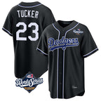 LA.Dodgers #23 Kyle Tucker Player Black World Series Carbon Limited Home Fdoa Stitched Jerseys