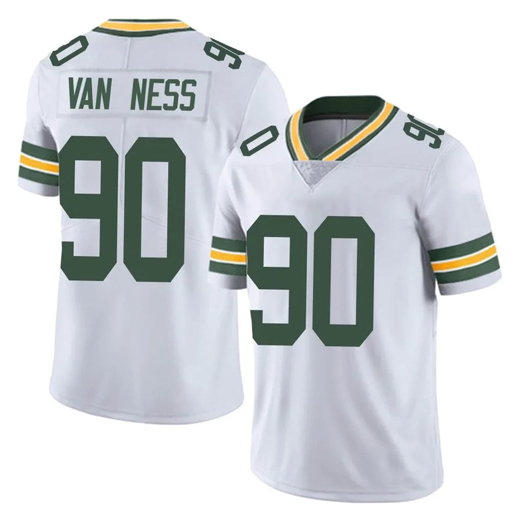 GB.Packers #90 Lukas Van Ness Player White Vapor Untouchable Limited Home Game Gdoa Stitched Jerseys