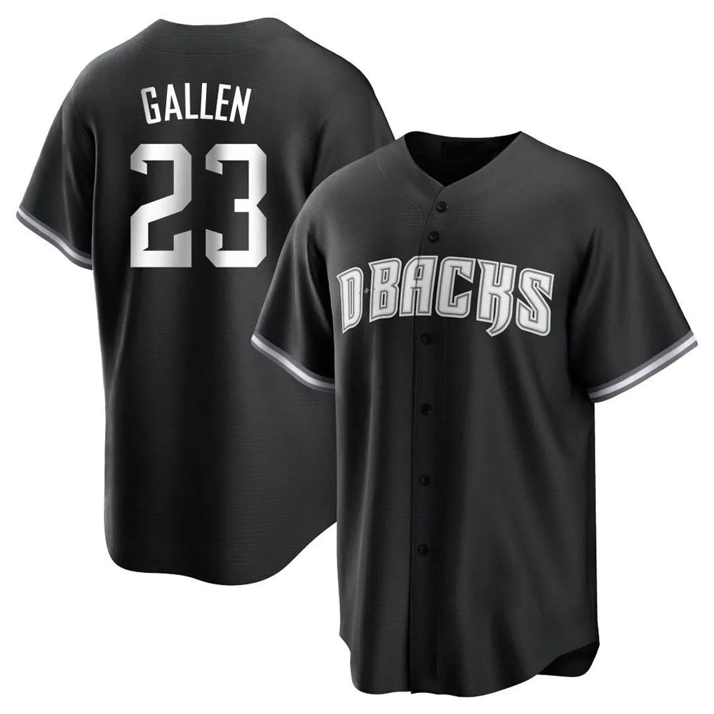 A.Diamondbacks #23 Zac Gallen Player Black Game Home Gdoa Stitched Jerseys