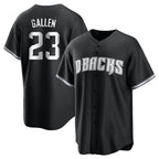 A.Diamondbacks #23 Zac Gallen Player Black Game Home Gdoa Stitched Jerseys