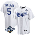 LA.Dodgers #5 Freddie Freeman Player White World Series Game Home Fdoa Stitched Jerseys