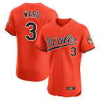 B.Orioles #3 Taylor Ward Player Orange Limited Elite Home Game Gdoa Stitched Jerseys
