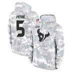 H.Texans #5 Jalen Pitre Player Arctic Camo Salute to Service Hoodies Limited Game Stitched Jerseys