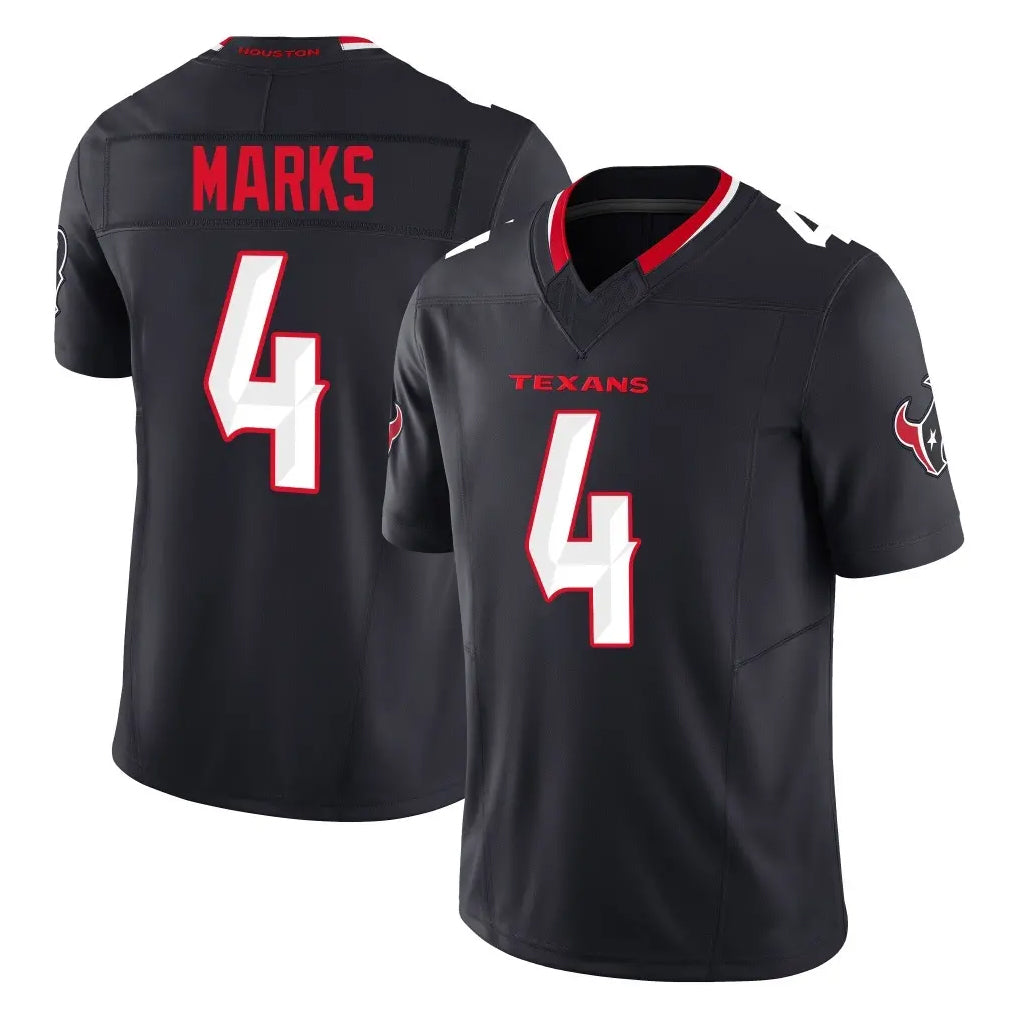 H.Texans #4 Woody Marks Player Navy Limited Alternate Vapor F.U.S.E. Home Game Gdoa Stitched Jerseys